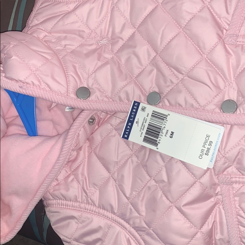 Girls pink puffer jacket
